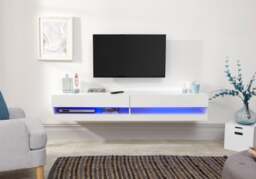GFW Galicia Wall Mounted TV Unit With LED-Black - thumbnail 5