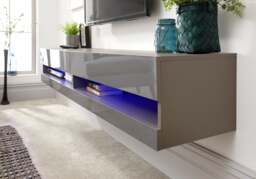 GFW Galicia Wall Mounted TV Unit With LED-Black - thumbnail 7