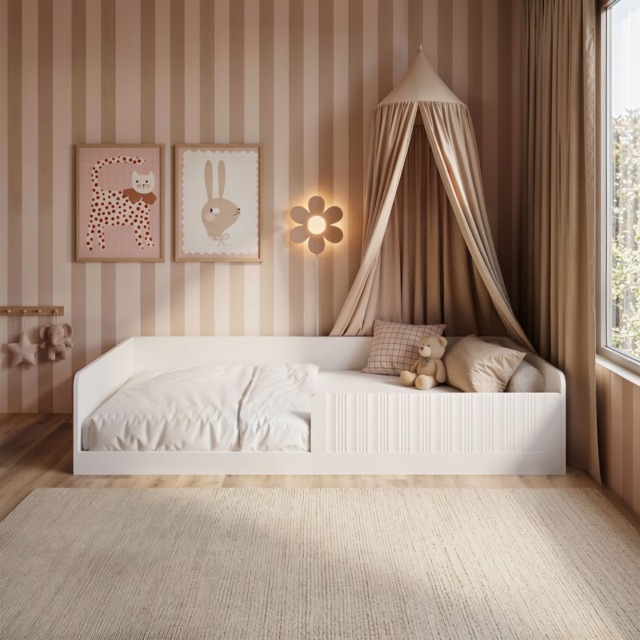 Flair Nadia Single Montessori Floor Bed White - image 1