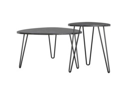 Novagratz Athena Nesting Tables Marble -Black - thumbnail 3