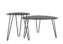 Novagratz Athena Nesting Tables Marble -Black - thumbnail 4