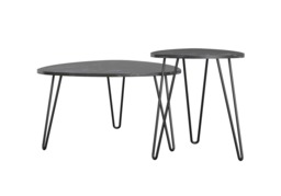 Novagratz Athena Nesting Tables Marble -Black