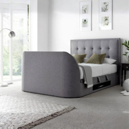 Kaydian Falstone Upholstered Ottoman TV Bed with Side Lift Storage - King Size