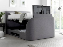 Kaydian Falstone Upholstered Ottoman TV Bed with Side Lift Storage - King Size - thumbnail 2