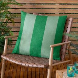 Furn Deck Stripe 59 x 59cm Outdoor Cushion Polyester-Green
