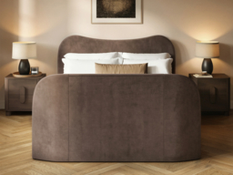 Claybourne TV Ottoman Bed with Side Lift Storage Brown Kingsize - thumbnail 4
