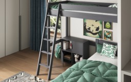 Noomi Tera Single/Double L Shaped Bunk Bed Grey (FSC-Certified) - thumbnail 5