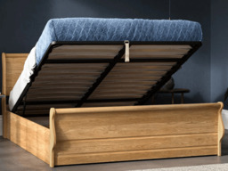 Emporia Beds Windsor Solid Oak Sleigh Ottoman Bed-Double - thumbnail 5