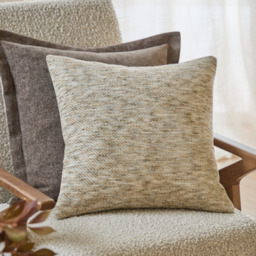 Yard Malvern Chenille Feather Filled Cushion 45x45cm-Greige
