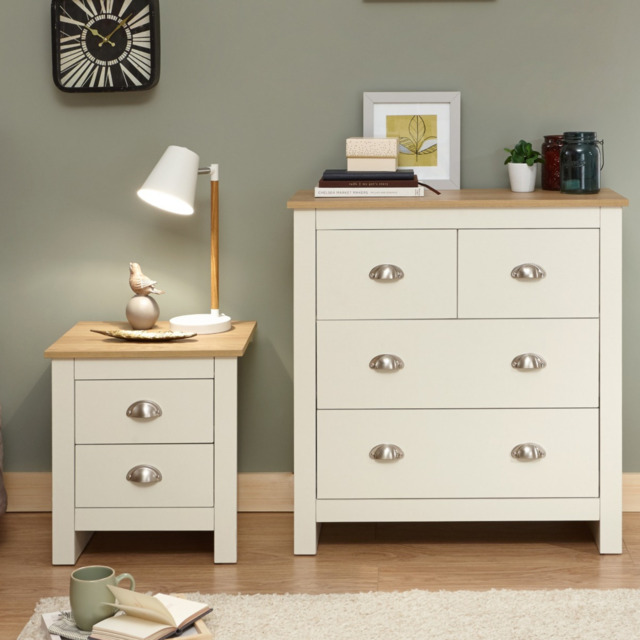 GFW Lancaster 2 + 2 Drawer Chest -Cream - image 1
