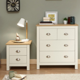 GFW Lancaster 2 + 2 Drawer Chest -Cream - thumbnail 1