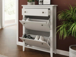 GFW Deluxe Two Tier Shoe Cabinet-Grey - thumbnail 3