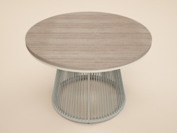 SOLACE+CO Hana Table & Juno Swivel Chairs Garden Bistro Set Beige Rattan - thumbnail 5