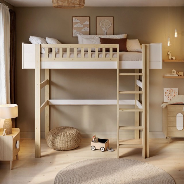 Noomi Kayla High Sleeper Bed White (FSC-Certified) - image 1