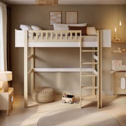 Noomi Kayla High Sleeper Bed White (FSC-Certified) - thumbnail 1