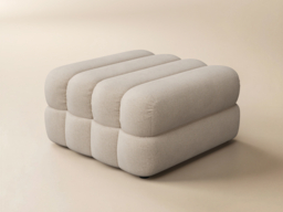 SOLACE+CO Halle Ottoman Storage Footstool Beige Chenille - thumbnail 5