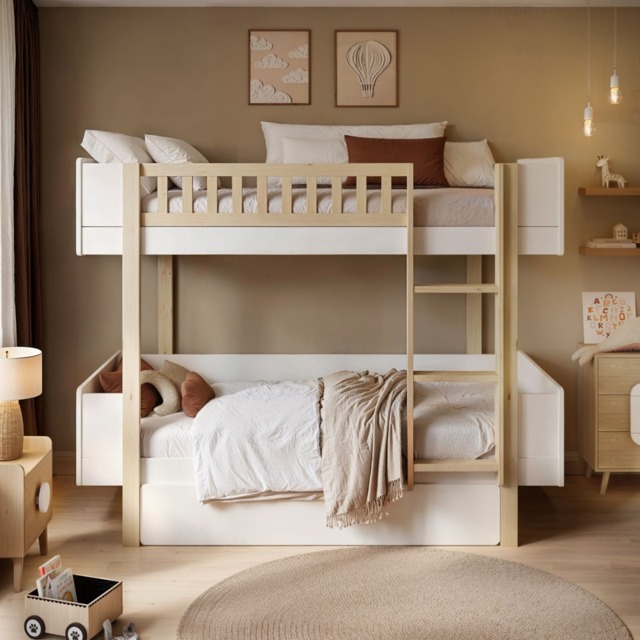 Noomi Kayla Bunk Bed with Storage White (FSC-Certified) - image 1