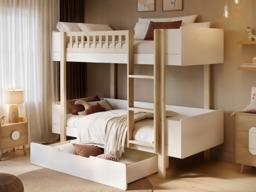 Noomi Kayla Bunk Bed with Storage White (FSC-Certified) - thumbnail 3