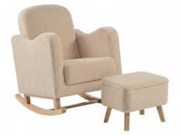 Bebe & Beyond Soother Nursing Chair and Stool Set Oat - thumbnail 2