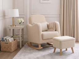 Bebe & Beyond Soother Nursing Chair and Stool Set Oat