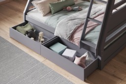 Flair Ollie Triple Bunk Bed with Drawers Grey - thumbnail 5