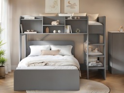 Flair Wizard L Shaped Triple Bunk Bed Grey - thumbnail 2