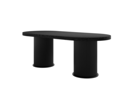 LPD Rina Black Dining Table With Nova Dining Chairs Ivory Table & 4 Chairs - thumbnail 2