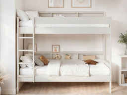 Noomi Bodie Solid Wood Storage Bunk Bed White (FSC-Certified) - thumbnail 2