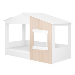 Flair Dreamland Montessori House Floor Bed White & Oak - thumbnail 4