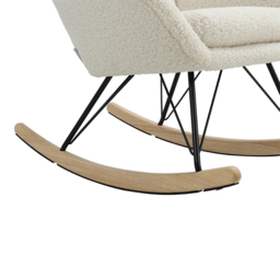 Living & Home Sherpa Fleece Rocking Chair with Removable Cushion - thumbnail 7
