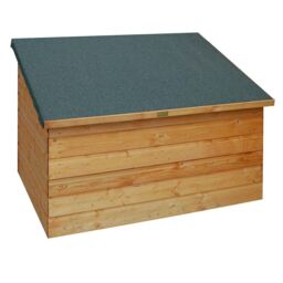 Rowlinson Wooden Garden Storage Chest in Honey Brown - thumbnail 3