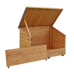 Rowlinson Wooden Garden Storage Chest in Honey Brown - thumbnail 4
