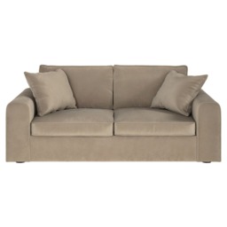 SOLACE+CO Ainsley 3 Seater Sofa Beige Velvet - thumbnail 4