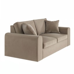 SOLACE+CO Ainsley 3 Seater Sofa Beige Velvet - thumbnail 5
