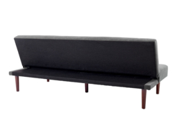 Living & Home Small Modern 2-Seater Padded Convertible Sofa Bed with Wooden Legs-Grey - thumbnail 6
