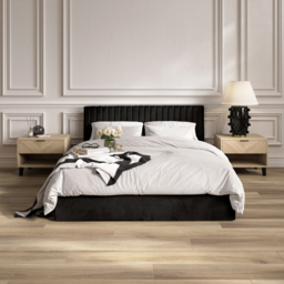 LPD Berlin Ottoman Bed Velvet Black SuperKing - thumbnail 1