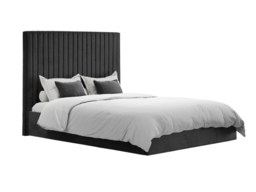 LPD Berlin Ottoman Bed Velvet Black SuperKing - thumbnail 3