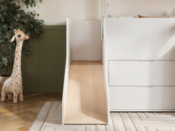 Flair Dreamland House Mid Sleeper with Slide & Storage White - thumbnail 3