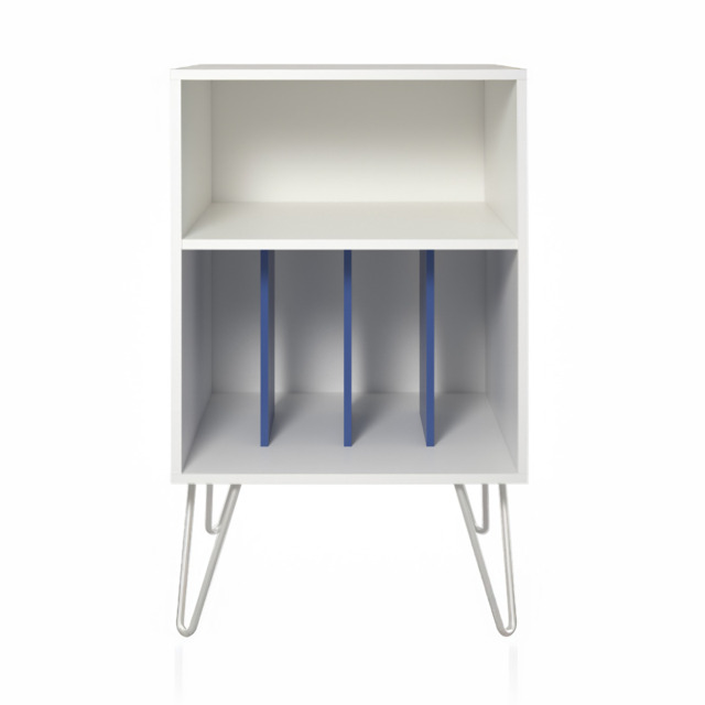 Dorel Harmony Turntable Stand-White/Blue - image 1