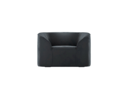 LPD Zuma Curved Accent Chair Black Velvet - thumbnail 5