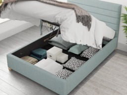 Aspire Kelly Ottoman Bed Malham Weave Sky Blue - Small Double - thumbnail 4