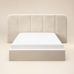 SOLACE+CO Sienna Hotel Ottoman Bed Cream Velvet Double - thumbnail 6