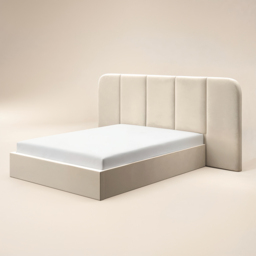 SOLACE+CO Sienna Hotel Ottoman Bed Cream Velvet Double - thumbnail 5