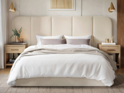SOLACE+CO Sienna Hotel Ottoman Bed Cream Velvet Double - thumbnail 3
