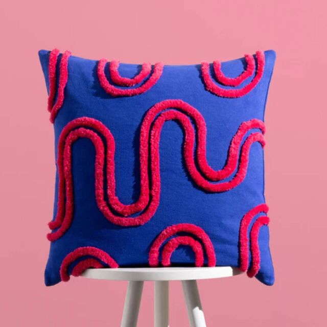 Heya Home Archie 45 x 45cm Tufted Polyester Filled Cushion-Cobalt - image 1