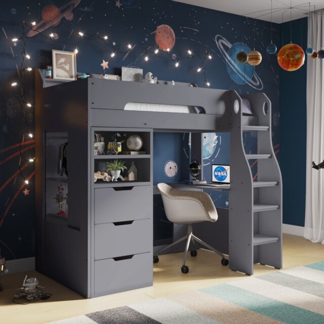 Flair Cosmic Storage High Sleeper Grey - image 1