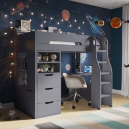 Flair Cosmic Storage High Sleeper Grey