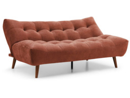 Kyoto Lux Chenille Clic Clac Sofa Bed Terracotta - thumbnail 3