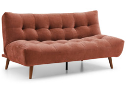Kyoto Lux Chenille Clic Clac Sofa Bed Terracotta - thumbnail 2