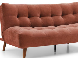 Kyoto Lux Chenille Clic Clac Sofa Bed Terracotta - thumbnail 4